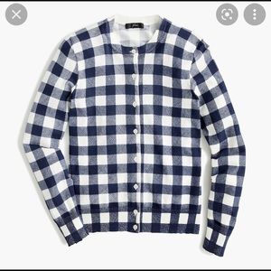J.Crew Gingham Cardigan